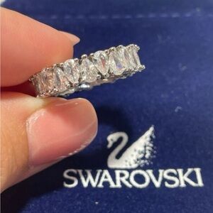 NEW Swarovski Vittore pear cut white crystal ring, Size: 7 (55)